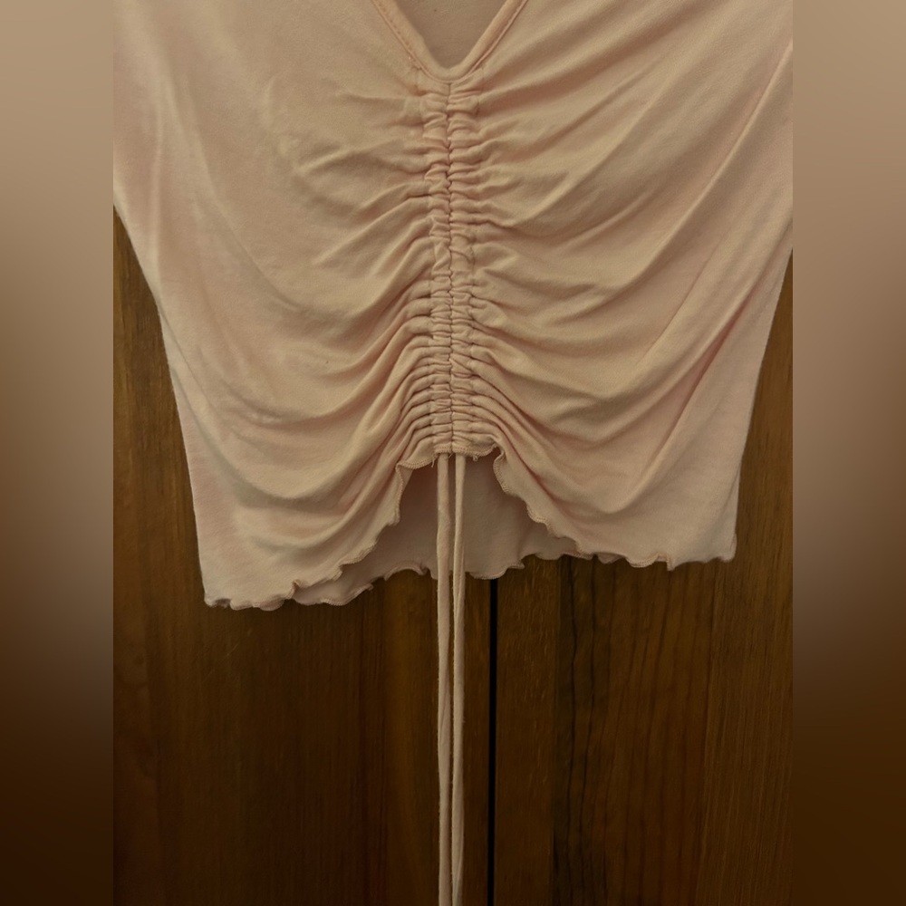 Luna Chix Women’s Sz XS Pink Ruching Balletcore Y2K Inspired Long Sleeved Top - Picture 6 of 15